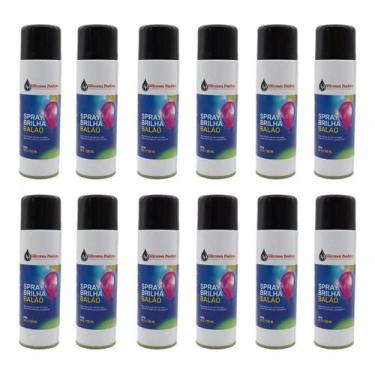 Imagem de Brilha Balão Spray Bexiga Festa Buffet 300ML Decoração 12UN - SILICONE