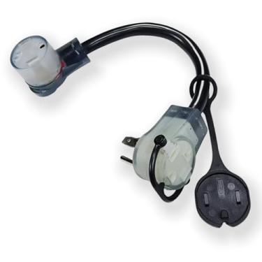 Imagem de ElecStream Tech Adaptador Divisor Piggy-Back Para Secadora De 4 Pinos E 30 A, Nema 14-30P 2X14-30R, Cabo Alimentação 10Awg 4C Carregamento Veículos Elétricos Na Tomada 250 V, 45 Cm