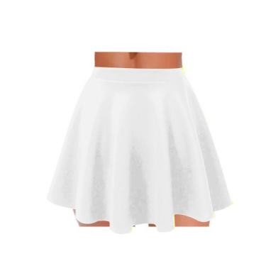 Imagem de saia godê rodada roupa feminina - topbrasil , Branco, G