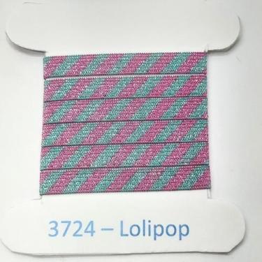 Imagem de 10 metros Elástico Especial Brilho 7mm Lolipop 3724 010 encadernação -