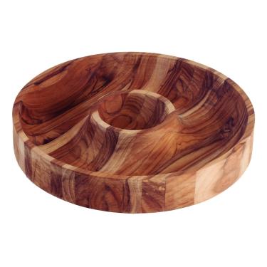 Imagem de Petisqueira Churrasco Tramontina Fundo Central em Madeira Teca FSC com Acabamento em Óleo Mineral 31,5x31,5 cm