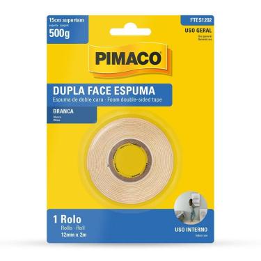 Imagem de Fita dupla face espuma 12mmX2m - Pimaco