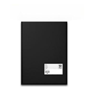 Imagem de Pasta Catálogo Organizadora A4 Com Visor 50 Envelopes Color Documentos Colorida Rosa Bege Pastel(Preto)