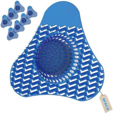 Imagem de Livilord Desodorizador de tela de mictório com cerdas longas (pacote com 8), telas antirespingos para mictório para banheiro masculino