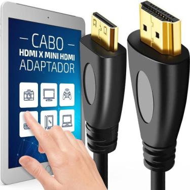Imagem de Cabo Mini Hdmi Para Hdmi 2.0 Adaptador 19 Pinos 4k 2 Metros - Amigo do