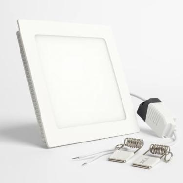 Imagem de Plafon Painel de LED QUADRADO de Embutir 22cm de diâmetro Bivolt (110/220V)- 18W - 6500k