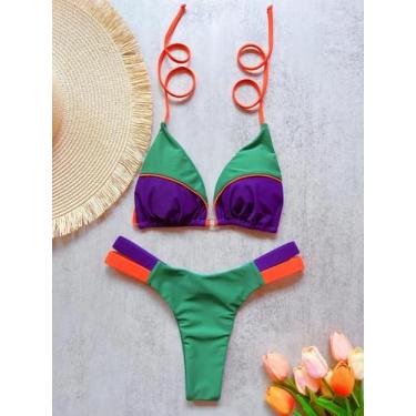 Imagem de Biquini Feminino Sexy RUOTONSEPT - Conjunto de 2 Peças com Detalhe Hal
