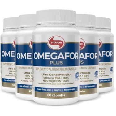 Imagem de Kit 5 Omegafor Plus Vitafor 60 Cápsulas