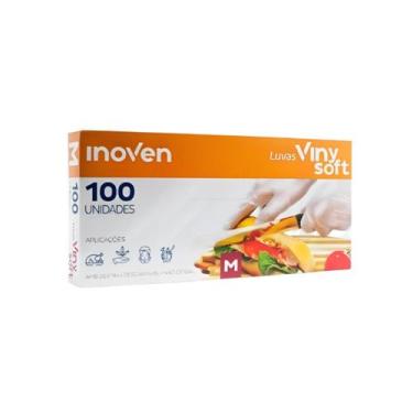 Imagem de Luva Vinisoft sem Pó Transparente M com 100 unidades Inoven