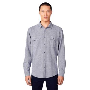Imagem de Camisa Manga Longa Flanela Twill Reserva, GG, Azul