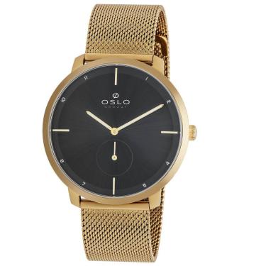 Imagem de Relógio Oslo Masculino Ref: Omgsssvd0002 P1kx Slim Mesh Dourado