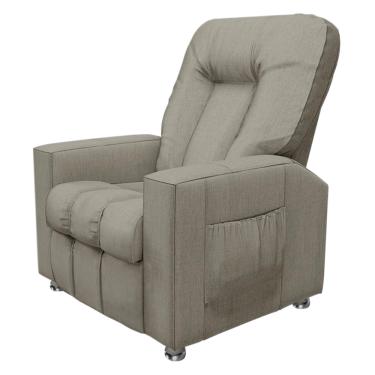 Imagem de Poltrona do Papai Reclinável Para Cinema Sora Linho Bege FH1 - D'Rossi