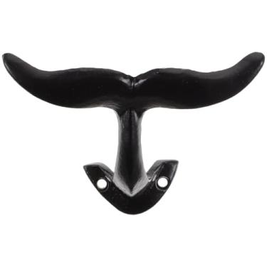 Imagem de DECHOUS Gancho de parede de ferro fundido com cauda de baleia ganchos decorativos vintage cauda de sereia cabide decorativo montado na parede para pendurar casacos, bolsas, toalhas, chapéus, decoração