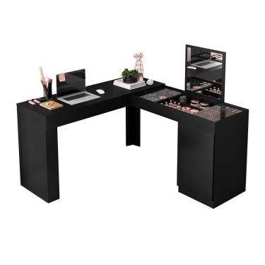 Imagem de Escrivaninha Penteadeira c/Nicho 136 Preto-D'Rossi