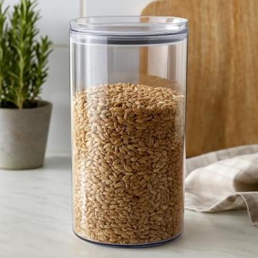 Imagem de Pote Hermético Mood 1,25L Acrílico Transparente com Tampa Vedante – Ideal para Mantimentos, Café, Açúcar e Grãos