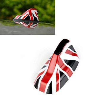 Imagem de SHIFENG Para BMW MINI Cooper S Clubman Countryman F54 F60 antena de sinal de rádio de carro decoração shell adesivo capa 3D (preto + vermelho)