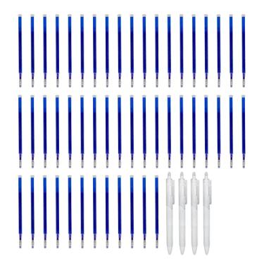 Imagem de Beisto Canetas de tecido apagáveis a quente, 4 peças de canetas marcadoras de tecido com 50 refis de caneta de marcação de tinta desaparecendo para costura, costura, costura de alfaiate, roupas de