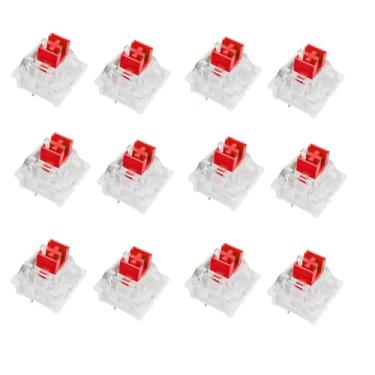 Imagem de Interruptores vermelhos OUTEMU, interruptores lineares/RGB/à prova de poeira de 3 pinos para teclado mecânico – Compatível com Cherry MX Switches-Pack 70