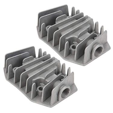 Imagem de 2PCS Cabeça do Cilindro de Compressor de Ar de Alumínio 4/3/5p, Tampa de Resfriamento Resistente 48 Mm X 72mm para Substituição por Controle Rigoroso de Qualidade