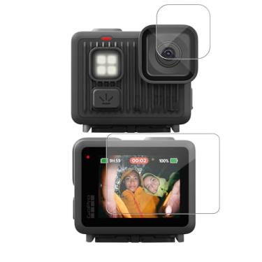 Imagem de Oshmirian Protetor de tela para GoPro Lite Hero – Película de vidro temperado para exibição, dureza 9H, antiarranhões, clareza HD, sem bolhas, resistente a impressões digitais