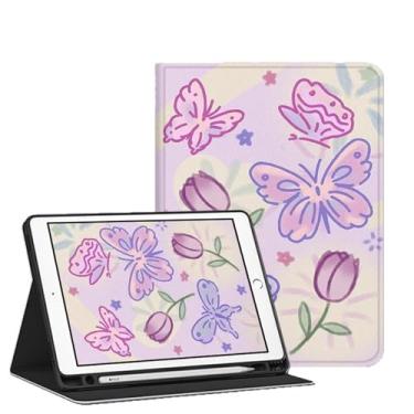 Imagem de Yzlvigrous Capa para ipad Mini 7 Gen 2024/ipad Mini 6 Gen 2021, Capa Fina de Suporte PU de 8.3 Polegadas com Despertar/sono Automático, Visualização em Vários Ângulos