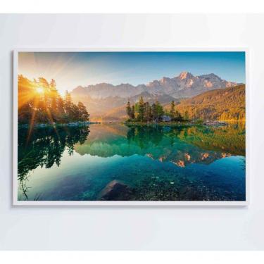 Imagem de Quadro Sunrise Nos Alpes Alemães Medidas 60x40 Cm Impressão Tecido Canvas