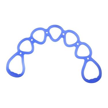 Imagem de UGPLM Faixa Elástica de Resistência com 7 Anéis para Exercícios, Aparelho Portátil de Exercícios para Cintura, Costas e Ligamentos, Ideal para Academia em, Azul