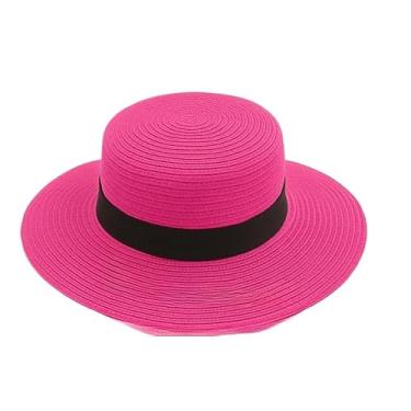 Imagem de Palha dobrável para a piscina das mulheres do chapéu de praia(PINK)