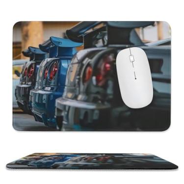 Imagem de Mouse pads quadrados traseira de três carros esportivos R32 mouse pads para jogos base de borracha antiderrapante suprimentos tapete de mouse pad de borracha à prova d'água mesa mesa pad para
