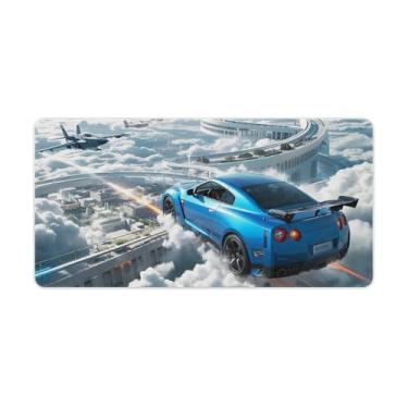 Imagem de HouLaiZhe JDM R35 Fighter Jet Looks Cool in The Air Gaming Mouse Pads JDM Car Desk Pads Grandes Mousepads para Teclado Desktop Tapete de Computador 30 x 60 cm