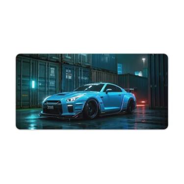 Imagem de HouLaiZhe JDM R35 Car Next to A Container Gaming Mouse Pads JDM Car Desk Pads Grandes Mousepads para Teclado Desktop Tapete de Computador 30 x 60 cm