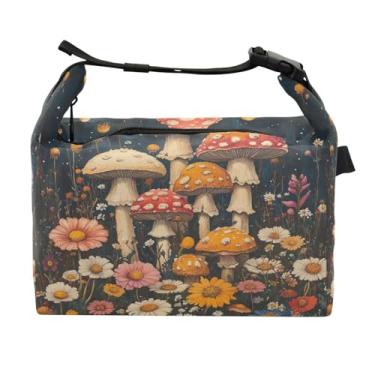 Imagem de STAYTOP Lancheira Wild Mushrooms com fivela de alça, lancheira isolada para meninos e meninas, lancheira térmica para trabalho escolar
