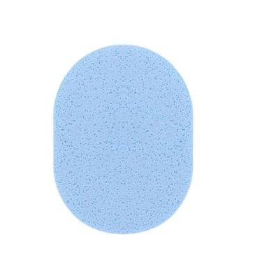 Imagem de Esponja facial reutilizável, esponja azul, esponja de limpeza com alça para pendurar, removedor de maquiagem ativado por água e ferramenta esfoliante