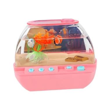 Imagem de Fenteer Aquário de brinquedo para crianças, máquina de histórias educativa para aprendizado precoce, ideal para bebês e crianças pequenas, Rosa