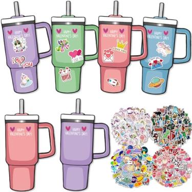 Imagem de iRugosa hapfyer Pacote Com 40 Cartões De Dia Dos Namorados Para Crianças Com Adesivos - Cartões De Feliz Dia Dos Namorados Para Crianças Troca De Sala De Aula E Escola - Cartões De Presentes De Dia