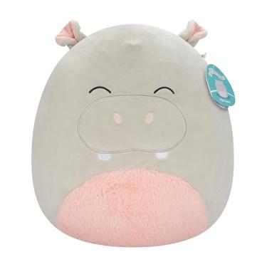 Imagem de Squishmallows Harrison, o hipopótamo original de 40,6 cm com olhos fechados e barriga difusa – Pelúcia oficial da Jazwares (Grande)