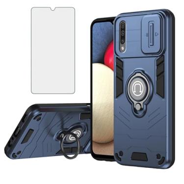 Imagem de Asuwish Capa de telefone para Samsung Galaxy A50 A50S A30S com protetor de tela de vidro temperado capa fina magnética resistente anel suporte de celular híbrido resistente A 50 50S 30S S50 50A SM