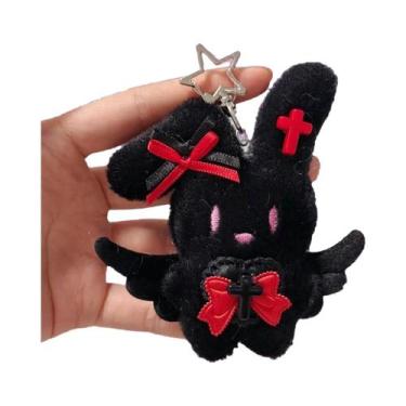 Imagem de Chaveiro De Pelúcia De Coelho Fofo Com Laço, Pingente Para Mochila, Ch