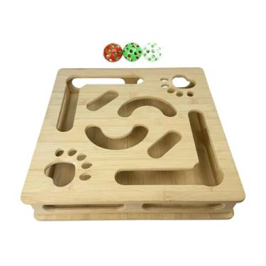 Imagem de Brinquedos de enriquecimento para gatos | Caixa interativa de quebra-cabeça mastigável para gatinhos, caixa de enriquecimento de quebra-cabeça de arranhão para gatos | para gatinhos pequenos, médios e