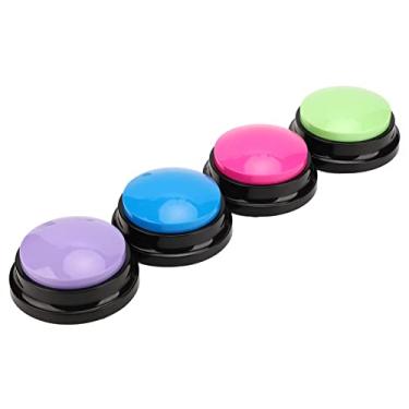 Imagem de Generic Botões de Som Multifuncionais Graváveis ​​para Animais de Estimação, Botões de Gravação Transparentes para Cães e Gatos, 4 de Comunicação para Cães, Material ABS