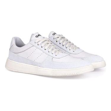 Imagem de Tênis Masculino Em Couro Legítimo Casual Detalhe Nobuck - Quebec, Gelo