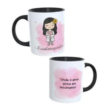 Imagem de Caneca Engenharia Química Personalizada 340ml em Porcelana Premium | Caneca com Nome para Engenheiro(a) Químico | Presente Profissional Criativo para Formandos e Estudantes (PRETO)