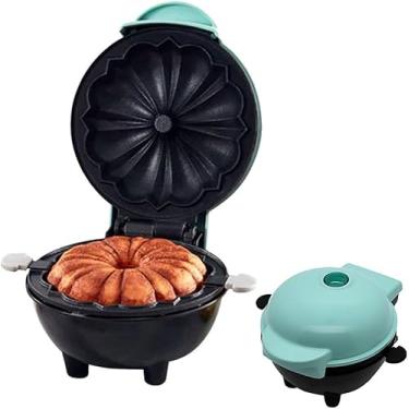 Imagem de Máquina Elétrica de Bolo Mini Antiaderente Portátil Automática - Assa Rápido (Verde-220V)