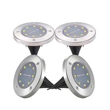 Imagem de 4Pcs Luz Solar para o IP65 À Prova d Água - 8 LED 20LM Iluminação de Caminho Jardim Paisagismo com Pino Econômica em Energia Automática Quintal Calçad