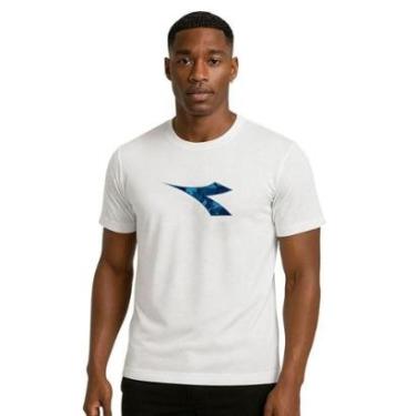 Imagem de Camiseta Diadora Big Logo Camo Masculina - Branco XGG-Masculino