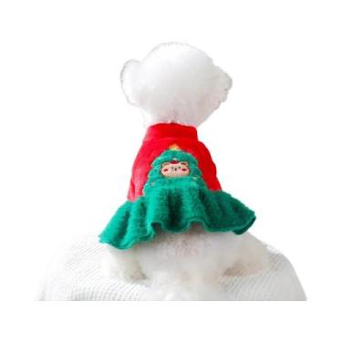 Imagem de Vestido De Urso Para Árvore De Natal Vermelho E Acolchoado Para Cães E