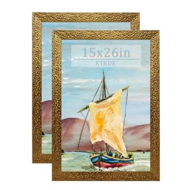 Imagem de KTKDE Conjunto de 4 porta-retrato 20 x 25 cm, molduras douradas vintage ornamentadas com vidro real 20 x 25 cm, moldura antiga para decoração de parede ou mesa, decoração de casa retrô, melhor