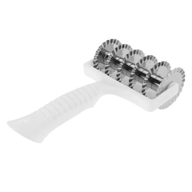 Imagem de TOPPERFUN Rolo de cortador de macarrão de aço inoxidável sem esforço e ferramenta de corte de macarrão para cozinhas domésticas e restaurantes Máquina de massa manual para necessidades de cozinha