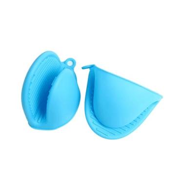 Imagem de Luvas de forno silicone espesso para assar cozinhar e grelhar - Premium grau alimentar resistente a calor frio fácil usar lavável à máquina