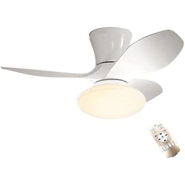 Imagem de Ventiladores De Teto Com Luminárias, Ventiladores De Teto Com Iluminação E Controle Remoto, Ventiladores De Teto Quiet Reversíveis, 31", 3 Pás Em ABS, Ventilador De Teto Pequeno Para Quarto Sala K